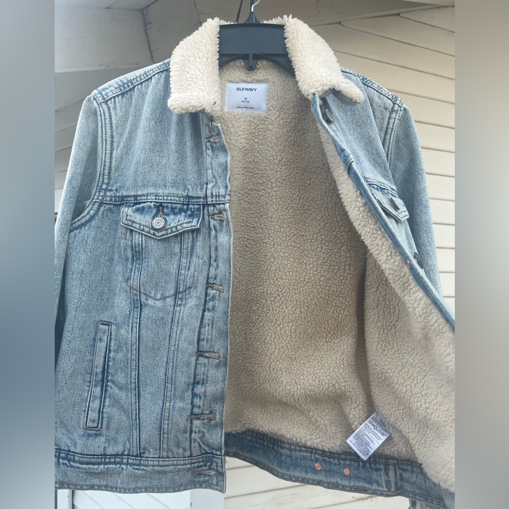 Old navy Jean / Sherpa lined jacket